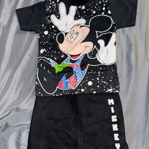 Disney Black Mickey Mouse Pajama Set